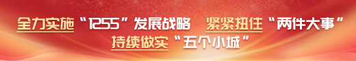全力实施“1255”发展战略，紧紧扭住“两件大事”，持续做实“五个小城”