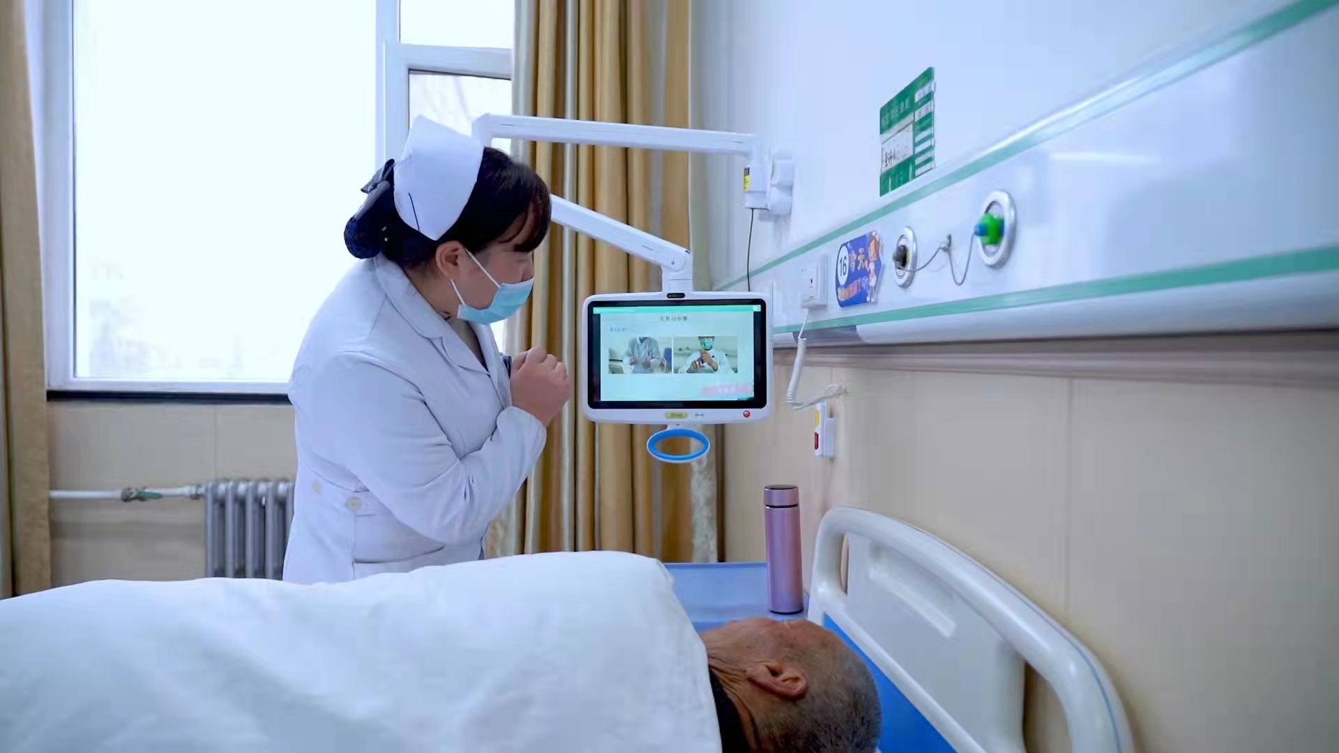 市人民医院不断延伸"5g 智慧医疗"建设,打造智慧病房,通过智能化的