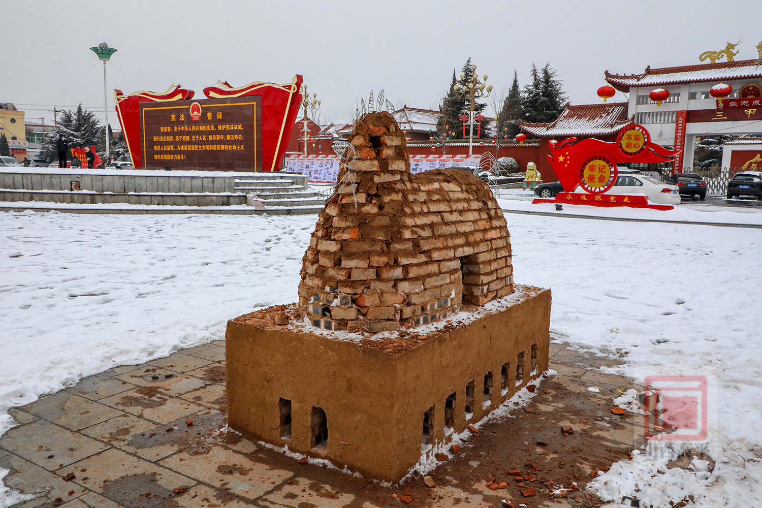 中国年高平味丨垒旺火映出红火年味